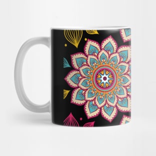 Colorful Lotus Flower Mandala Art Pattern | Floral Mandala Designs | Gift for Women | Gift for Men T-Shirt Mug